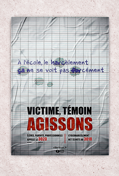Affiche harcèlement scolaire